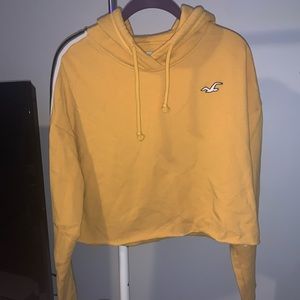 Yellow Hoodie/ crop top